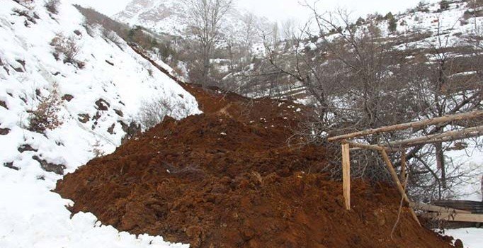 Gümüşhane’de heyelan