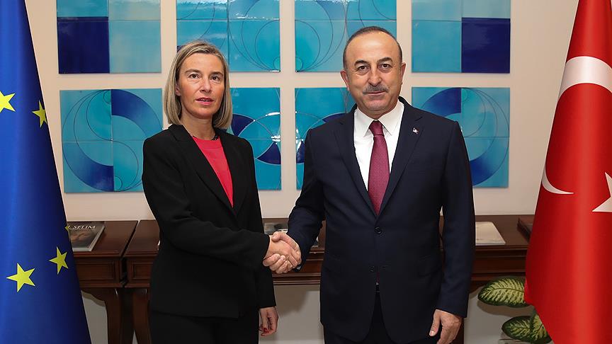 Dışişleri Bakanı Çavuşoğlu AB Yüksek Temsilcisi Mogherini İle Görüştü