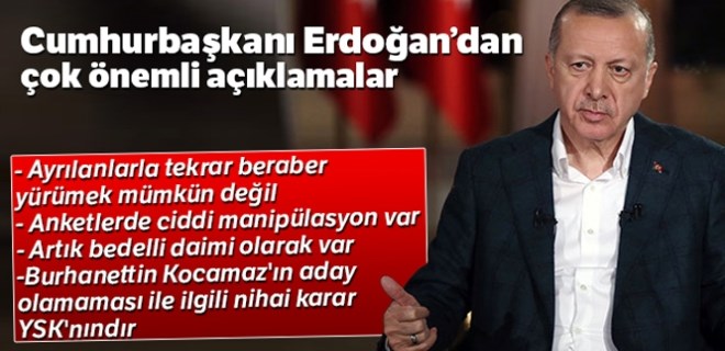 Cumhurbaşkanı Erdoğan: 'Anketlerde ciddi manipülasyon var'