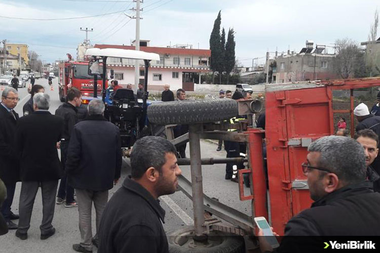 Hatay'da Tarım İşçilerini Taşıyan Traktör Devrildi
