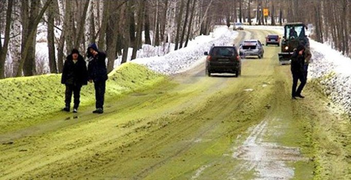 Rusya'da yeşil kar paniği