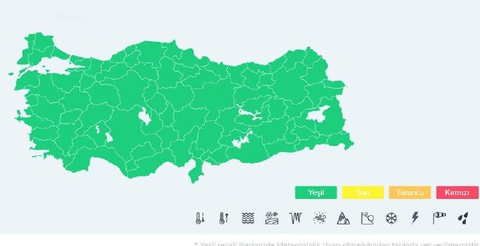 Meteorolojik uyarılar artık renkli kodlarla yapılacak