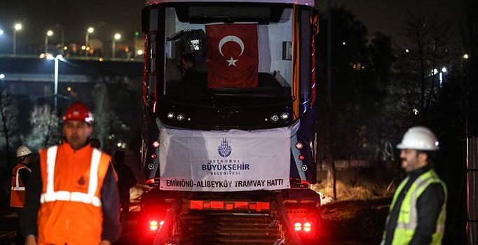 Eminönü-Alibeyköy tramvay hattında test sürüşü başlıyor