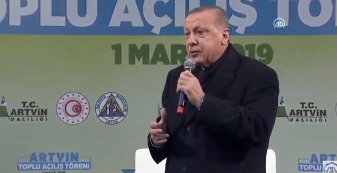 Cumhurbaşkanı Erdoğan Artvin'de konuşuyor