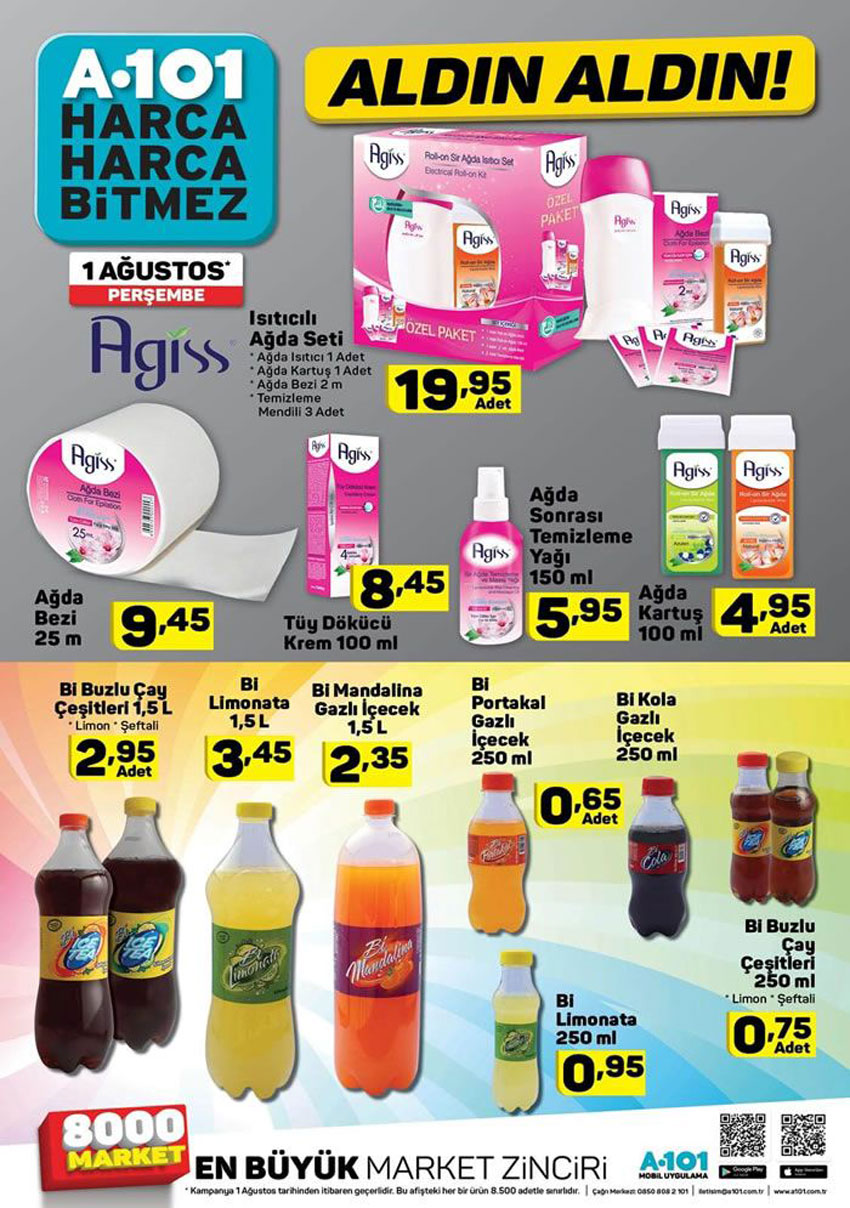 A101 Katalog Kişisel Bakım Ürünleri 1 Ağustos İndirimleri