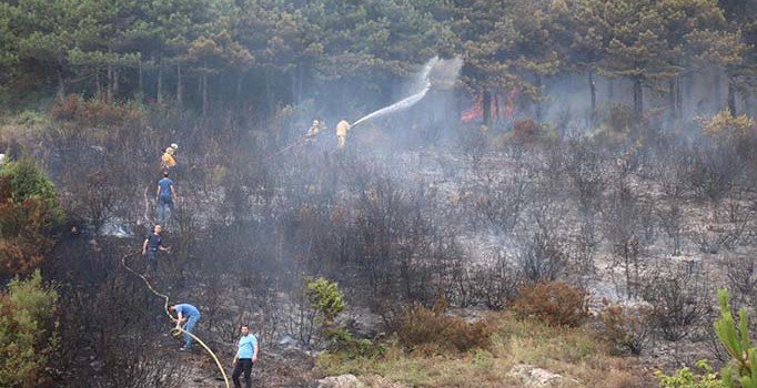 İstanbul Valiliği: Aydos'taki orman yangınını iki çocuk çıkardı