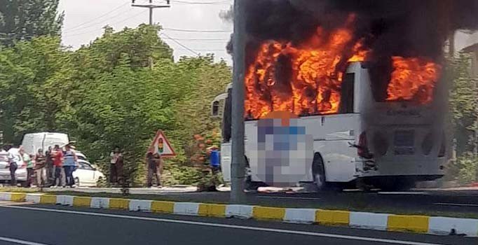 Balıkesir'de yolcu otobüsü yandı: Ölüler var