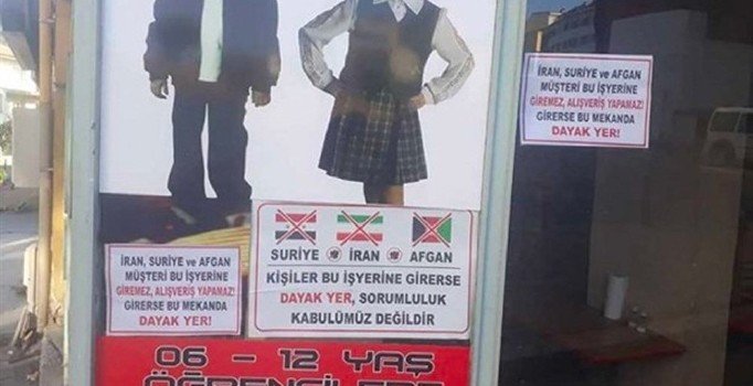 'Suriyeliler giremez, girerse dayak yer' yazısını asan esnafa uyarı cezası