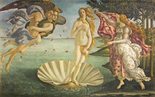 Botticelli, Venüs'ün Doğuşu, 1485, Florence