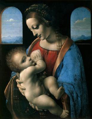 Leonardo da Vinci, Madonna Litta, 1490-91, St. Petersburg